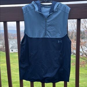 Under Armour Two-Tone Blue Sleeveless Hoodie